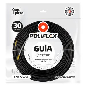 Guía plástica Poliflex de 30m diseñada para facilitar el cableado y las curvas cerradas en el poliducto. ¡Asegura tu instalación!