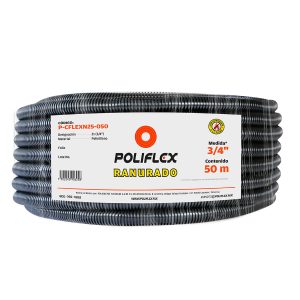Tubo Poliflex automotriz ranurado 3/4" para organizar y proteger cables de computadoras