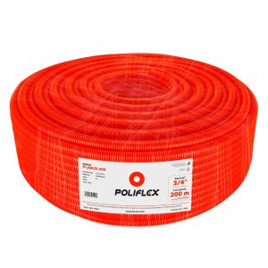 Poliducto flexible naranja 3/4" sin guía de 200m. Para losas de concreto y bovedilla en construcciones residenciales.