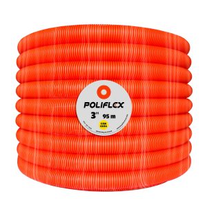 Rollo de Poliducto Poliflex PAD 3" con Guía PAD. Especial para redes subterráneas y proyectos CFE.