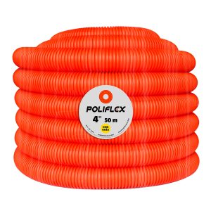 Rollo de Poliducto Poliflex PAD 4" con Guía PAD. Especial para redes subterráneas y proyectos CFE.