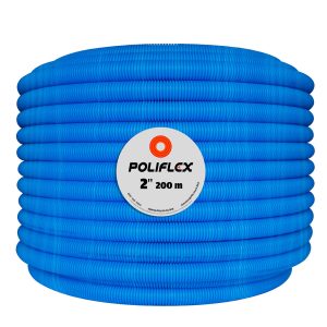Poliducto flexible Bicapa 2" con Guía PAD. Garantiza la seguridad en canalizaciones de cables de fibra óptica y telecomunicaciones.
