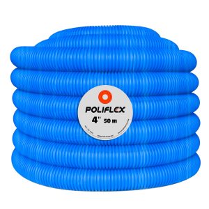 Poliducto flexible Bicapa 4" con Guía PAD. Garantiza la seguridad en canalizaciones de cables de fibra óptica y telecomunicaciones.