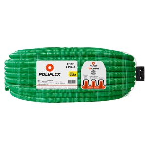 Poliducto flexible verde 1/2" con guía de 100m. Para edificación vertical