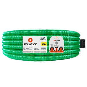 Poliducto flexible verde 3/4" con guía de 50m. Para edificación vertical