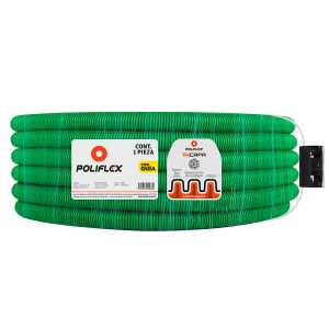 Poliducto flexible verde 1" con guía de 50m. Para edificación vertical