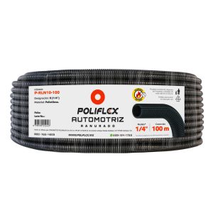 Tubo Poliflex automotriz ranurado 1/4" de 100m. La forma más fácil de proteger el arnés eléctrico en el automóvil.