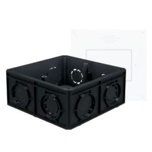Caja de registro Poliflex de 1" con postes aislados para evitar fugas de corriente. Construcción indeformable. 40 pzas.